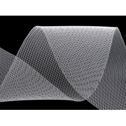 Rijelină rigidă, lățime 10 cm - Alb (1 Metru)