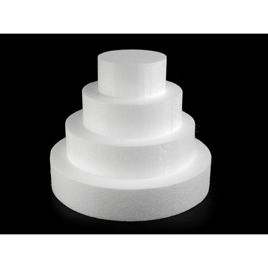 Blat pentru tort din polistiren, ø25 cm - Alb (4 Bucăți) Blat pentru tort din polistiren, ø25 cm - Alb (4 Bucăți)