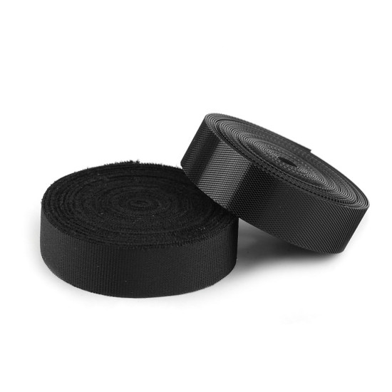 Bandă arici laminată extrafină, complet (puf + scai), 20 mm - Negru (5 Metri) Bandă arici laminată extrafină, complet (puf + scai), 20 mm - Negru (5 Metri)