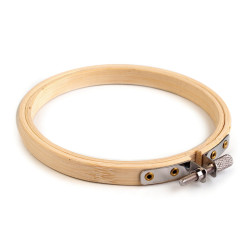 Gherghef din bambus pentru brodat, ø10 cm - Fag (1 Bucată)