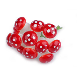 Ciupercuțe decor - Roșu (12 Bucăți)