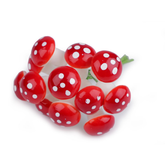 Ciupercuțe decor - Roșu (12 Bucăți) Ciupercuțe decor - Roșu (12 Bucăți)