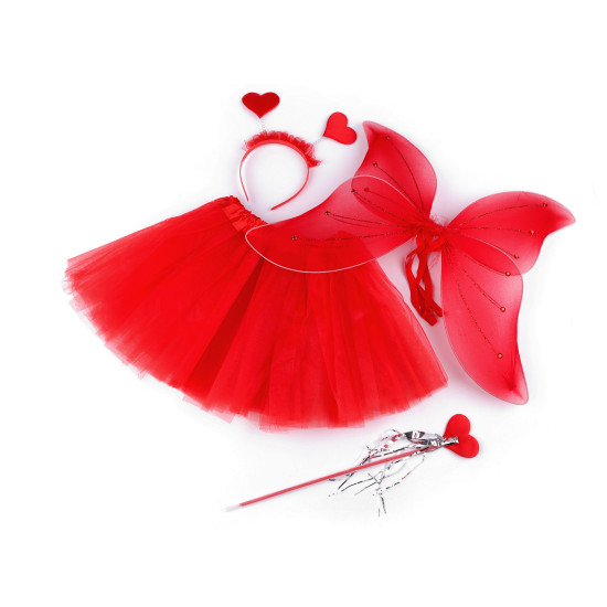 Costum zână fluture - Roșu (3 Seturi) Costum zână fluture - Roșu (3 Seturi)