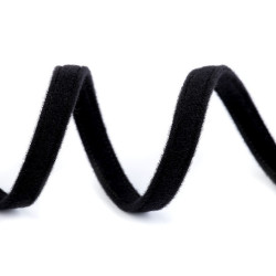 Șnur tubular pentru balene, lățime 10 mm - Negru (1 Metru)