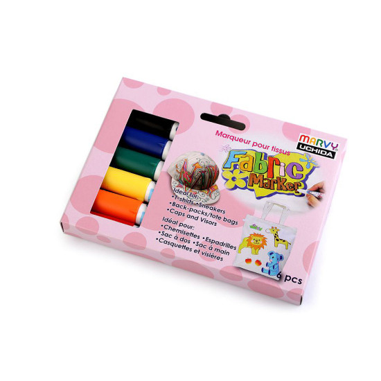 Marker pentru textile, 6 buc. - Conform imaginii (3 Cutii) Marker pentru textile, 6 buc. - Conform imaginii (3 Cutii)