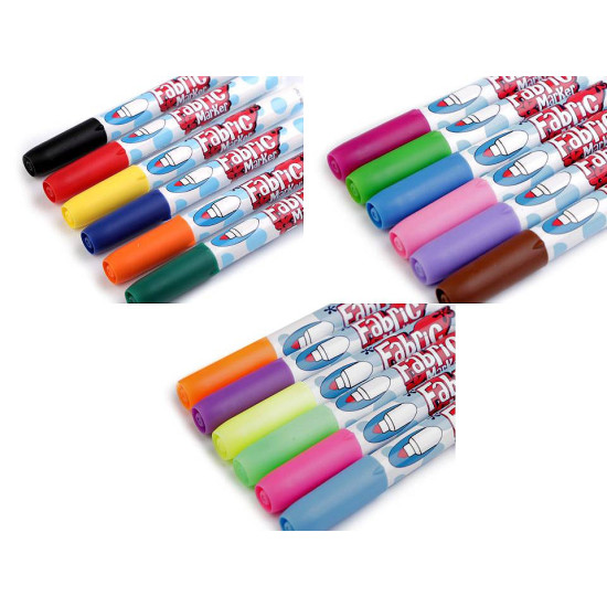 Marker pentru textile, 6 buc. - Conform imaginii (3 Cutii) Marker pentru textile, 6 buc. - Conform imaginii (3 Cutii)