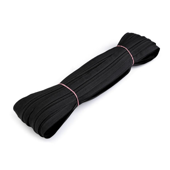 Fermoar spiralat metraj, cursor bx no 5 - Negru (25 Metri) Fermoar spiralat metraj, cursor bx no 5 - Negru (25 Metri)