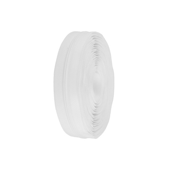 Fermoar spiralat metraj, cursor bx no 3 - Alb (25 Metri) Fermoar spiralat metraj, cursor bx no 3 - Alb (25 Metri)