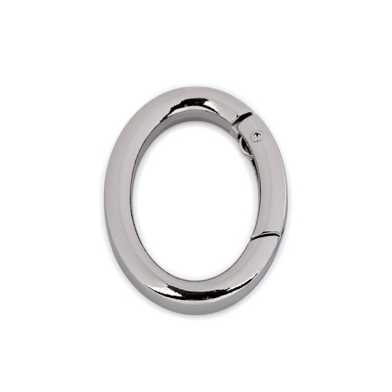 Inel carabină oval - Nichel negru (10 Bucăți) Inel carabină oval - Nichel negru (10 Bucăți)