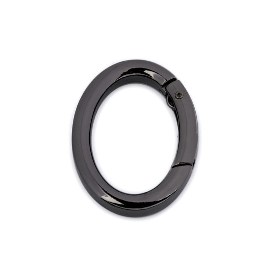 Inel carabină oval - Nichel negru (10 Bucăți) Inel carabină oval - Nichel negru (10 Bucăți)
