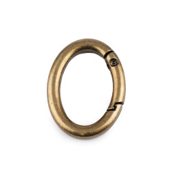 Inel carabină oval - Alamă antică (1 Bucată)