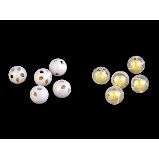 Zornaitoare pentru jucării, ø2,4 cm - Alb (5 Bucăți)