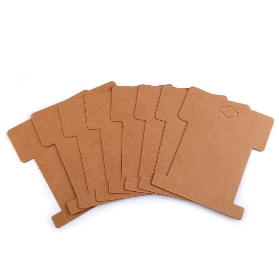 Card expunere panglici / șnururi, 8,6x10,2 cm - Maro natural (200 Bucăți) Card expunere panglici / șnururi, 8,6x10,2 cm - Maro natural (200 Bucăți)