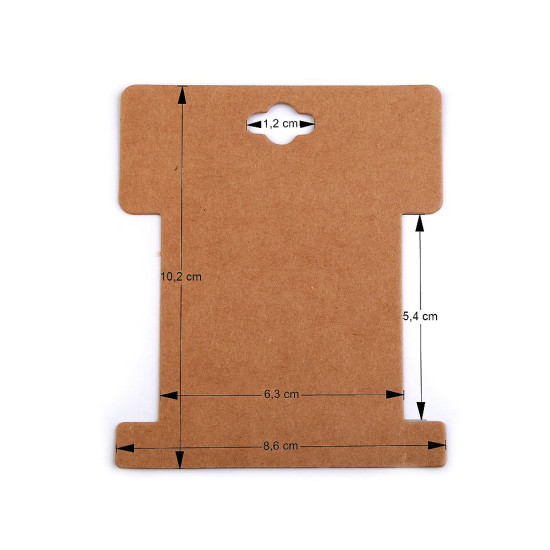 Card expunere panglici / șnururi, 8,6x10,2 cm - Maro natural (200 Bucăți) Card expunere panglici / șnururi, 8,6x10,2 cm - Maro natural (200 Bucăți)