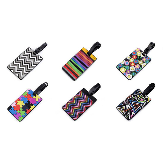 Etichetă geamantan - Multicolor (6 Bucăți) Etichetă geamantan - Multicolor (6 Bucăți)