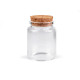 Sticluță cu dop de plută, 46x65 mm - Transparent (60 Fiole) Sticluță cu dop de plută, 46x65 mm - Transparent (60 Fiole)