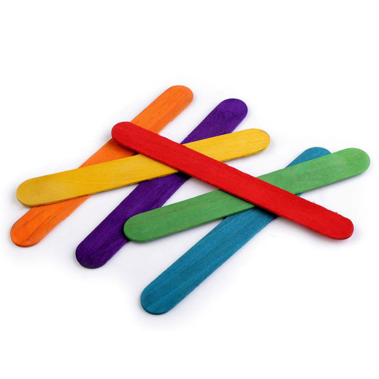 Bețișoare lemn colorate, 1,8x15 cm - Mix (960 Bucăți) Bețișoare lemn colorate, 1,8x15 cm - Mix (960 Bucăți)