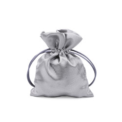 Săculeț satin pentru cadouri, 9,5x13 cm - Argintiu deschis (10 Bucăți)