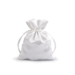 Săculeț satin pentru cadouri, 9,5x13 cm - Off white (1 Bucată)