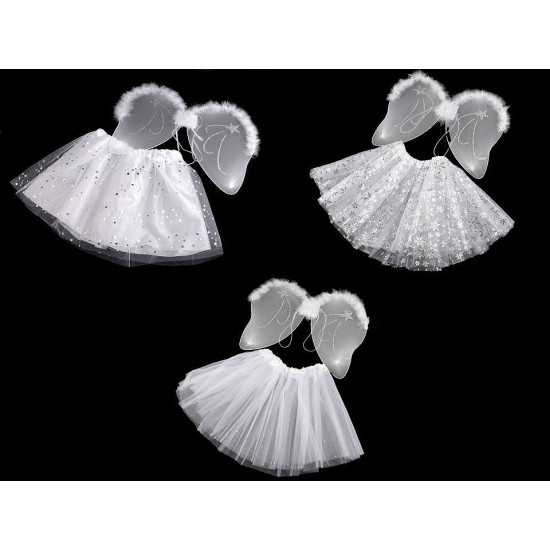 Costume carnaval - îngeraș - Alb (3 Seturi)