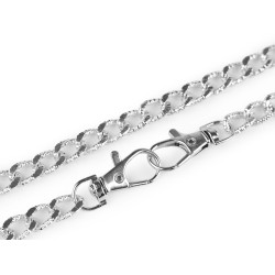 Lanț pentru poșete / genți cu carabină, 120 cm - Nichel (1 Bucată)