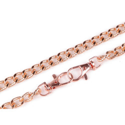 Lanț pentru poșete / genți cu carabină, 120 cm - Auriu rose (1 Bucată)