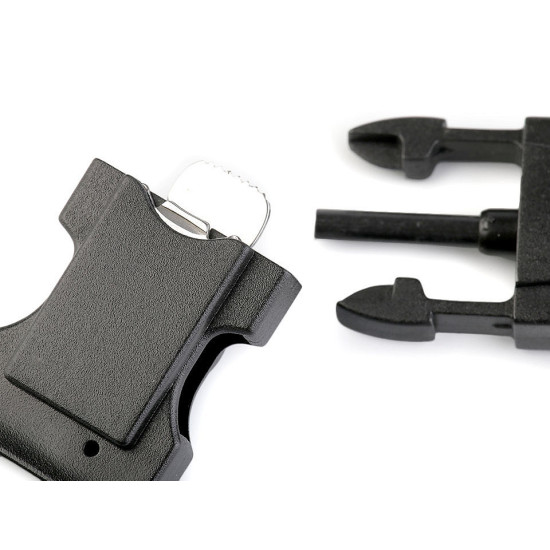 Cataramă trident cu fluier și compas, lățime 20 cm - Negru (10 Bucăți) Cataramă trident cu fluier și compas, lățime 20 cm - Negru (10 Bucăți)