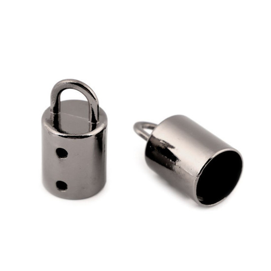 Capăt metalic șnur, ø14 mm - Nichel (30 Bucăți) Capăt metalic șnur, ø14 mm - Nichel (30 Bucăți)