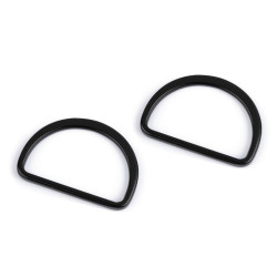 Inel metalic tip d plat, lățime 30 mm - Lac negru (100 Bucăți)