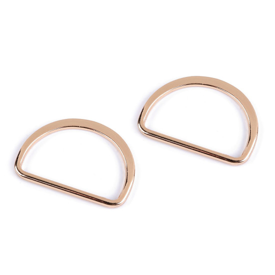 Inel metalic tip d plat, lățime 30 mm - Auriu rose (20 Bucăți) Inel metalic tip d plat, lățime 30 mm - Auriu rose (20 Bucăți)