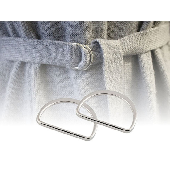 Inel metalic tip d plat, lățime 30 mm - Auriu rose (20 Bucăți) Inel metalic tip d plat, lățime 30 mm - Auriu rose (20 Bucăți)