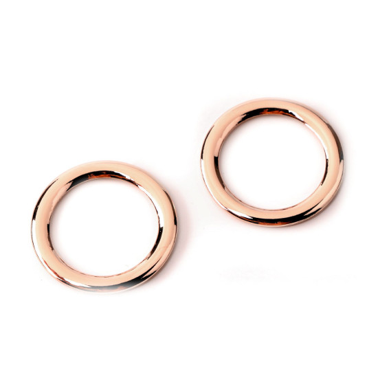 Inele metalice plate / catarame, ø28 mm - Nichel (2 Bucăți)
