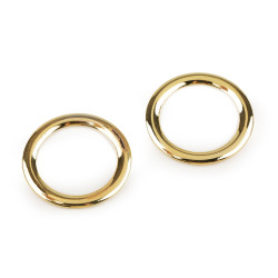 Inele metalice plate / catarame, ø28 mm - Auriu deschis (10 Bucăți)