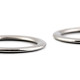 Inele metalice plate / catarame, ø28 mm - Nichel (2 Bucăți)
