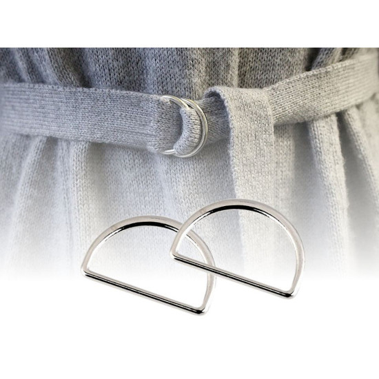 Inel metalic tip d plat, lățime 25 mm - Auriu rose (10 Bucăți) Inel metalic tip d plat, lățime 25 mm - Auriu rose (10 Bucăți)