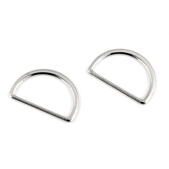 Inel metalic tip d plat, lățime 25 mm - Auriu rose (10 Bucăți) Inel metalic tip d plat, lățime 25 mm - Auriu rose (10 Bucăți)