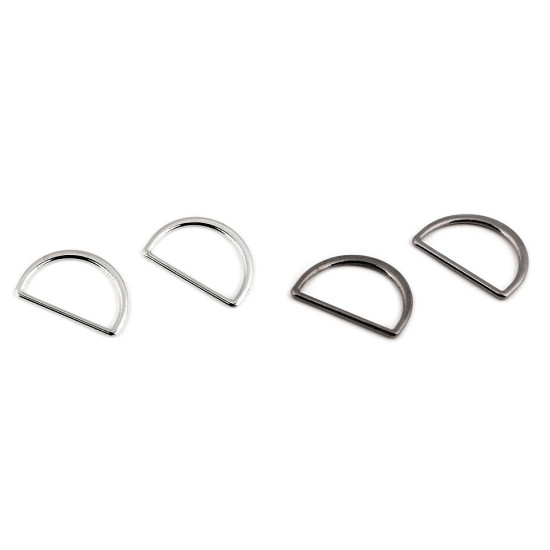 Inel metalic tip d plat, lățime 25 mm - Auriu rose (10 Bucăți) Inel metalic tip d plat, lățime 25 mm - Auriu rose (10 Bucăți)