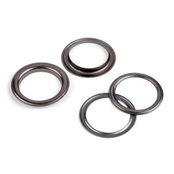 Ocheți metalici inoxidabili, ø35 mm - Nichel negru (10 Perechi)