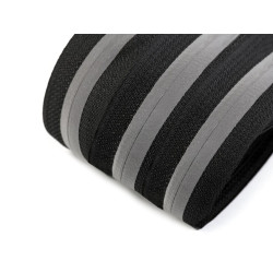 Fermoar ascuns cu bandă reflectorizantă, metraj no 5 - Negru (1 Metru)