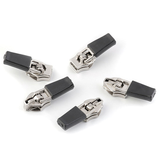 Cursor fermoar ascuns, no 5 - Nichel (5 Bucăți) Cursor fermoar ascuns, no 5 - Nichel (5 Bucăți)