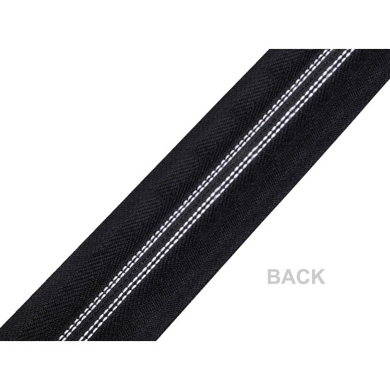 Fermoar spiralat argintiu, metraj no 10 - Negru (1 Metru) Fermoar spiralat argintiu, metraj no 10 - Negru (1 Metru)