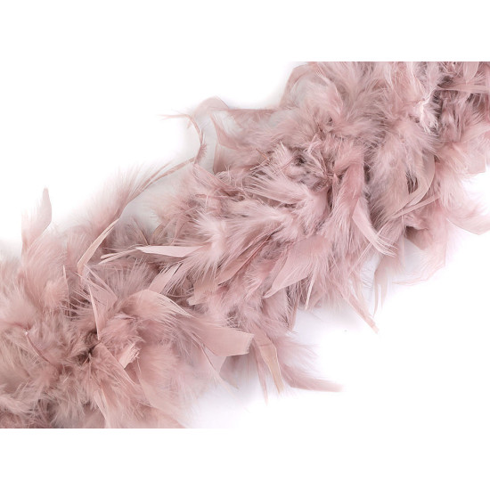 Șirag fulgi boa, pene curcan 90g, lungime 1,8m, diverse culori - Roz vintage (5 Bucăți) Șirag fulgi boa, pene curcan 90g, lungime 1,8m, diverse culori - Roz vintage (5 Bucăți)