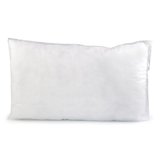 Pernă umplută cu fibră de poliester siliconizat, 350 g, 30x50 cm - Alb (6 Bucăți)