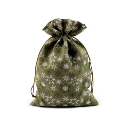 Săculeț cadouri crăciun, 20x30 cm - Verde (1 Bucată)