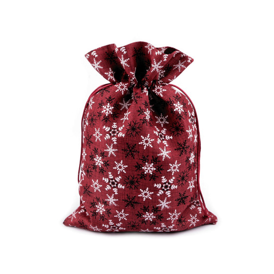 Săculeț cadouri crăciun, 20x30 cm - Gri neutral (4 Bucăți)