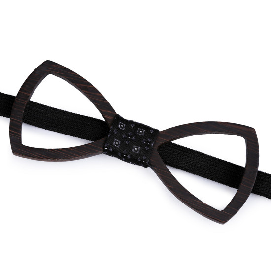 Papion din lemn - Negru (3 Bucăți) Papion din lemn - Negru (3 Bucăți)