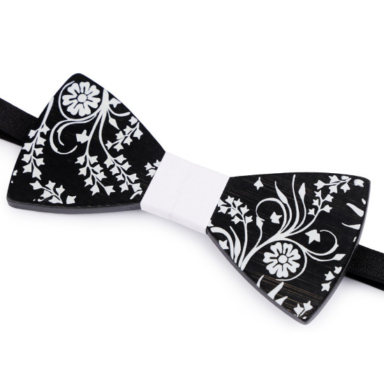 Papion din lemn - Negru (3 Bucăți) Papion din lemn - Negru (3 Bucăți)