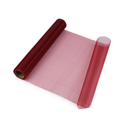 Organza, lățime 36 cm - Bordo (45 Metri)