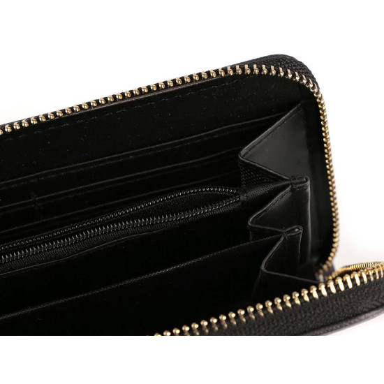 Portofel damă, 10x19 cm - Negru (1 Bucată) Portofel damă, 10x19 cm - Negru (1 Bucată)