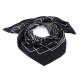 Batic satinat cu motive geometrice, 70x70 cm - Negru (1 Bucată) Batic satinat cu motive geometrice, 70x70 cm - Negru (1 Bucată)